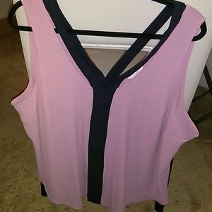 Candie's Plus Pink and Black Tank Top